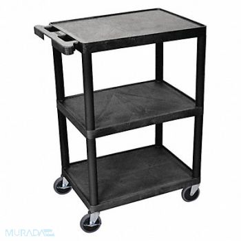 GRAINGER APPROVED Utility Cart 300 lb Cap. PE 3 Shelves, 8Y889