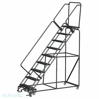 BALLYMORE Safety Rolling Ladder Steel 90 In.H, 8YCL4