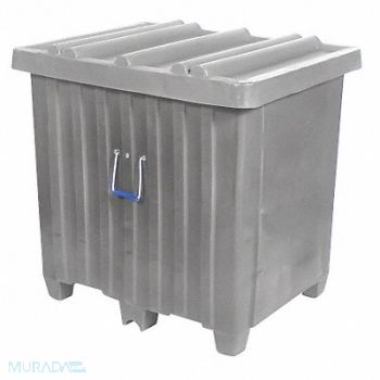 MYTON INDUSTRIES Ribbed Wall Container Gray, 8YCL9