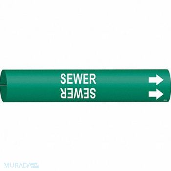 BRADY Pipe Marker Sewer 2 13/16in H 2 4/5in W, 8YDX6