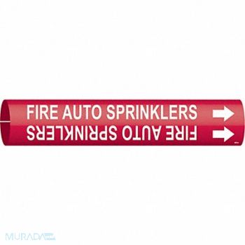 BRADY Pipe Mrkr Fire Auto Sprinklers 13/16in H, 8YDX9