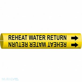 BRADY Pipe Markr Reheat Water Return 13/16in H, 8YDY2