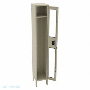 TENNSCO Wrdrb Lockr Clearview 1 Wide 1 Tier Sand, 8YEL9