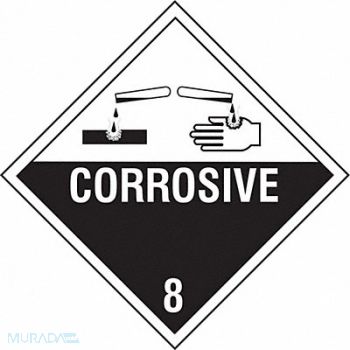 STRANCO INC DOT Container Placard 10-3/4 Label W, 8YGX4