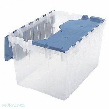 AKRO-MILS Atch Lid Ctr Clear/Blue Solid IndGrdPoly, 8YVJ5
