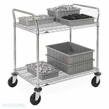 METRO Wire Shelf Cart 2 Shelf 39x60x24, 8Z509