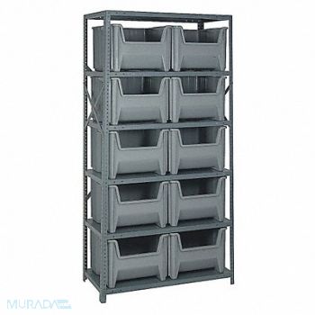 QUANTUM STORAGE SYSTEMS E1496 Bin Shlvng 18inx75inx36in Gray, 8Z858