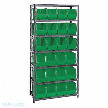 QUANTUM STORAGE SYSTEMS E1503 Bin Shlvng 18inx75inx36in Green, 8Z864