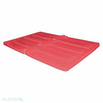GRAINGER APPROVED Tilt Truck Lid Red Fits 59-2/5 cu ft., 8Z971