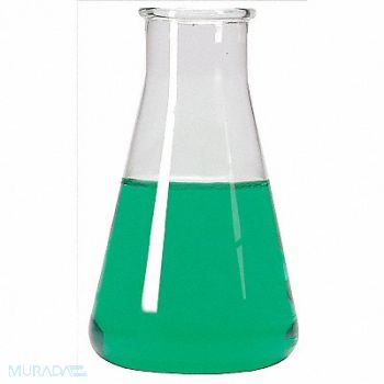 KIMBLE KIMAX Erlenmeyer Flask 2000mL Wide Mouth PK8, 38VK35