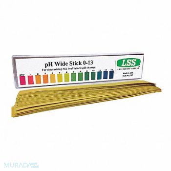 LAB SAFETY SUPPLY pH Wide Sticks 9x1 PK25, 8ZDP7