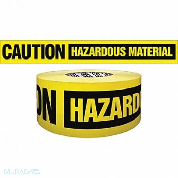 GRAINGER APPROVED Barricade Tape Yellow/Black 500ft x 3 In, 8ZDT2