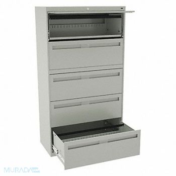 TENNSCO File Cabinet 36 in 5 Drawer Grey, 8ZEW5
