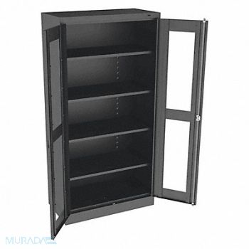 TENNSCO Storage Cabinet 72 x36 x18 Black 4Shlv, 8ZFF6