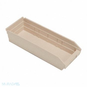 QUANTUM STORAGE SYSTEMS F0618 Shelf Bin Ivory Polypropylene 4 in, 8ZFW4
