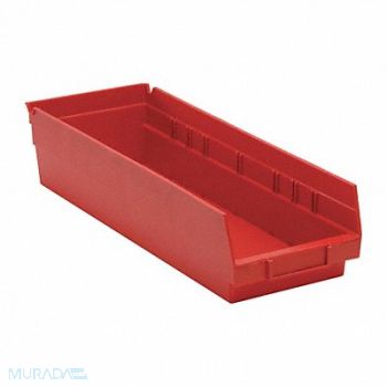 QUANTUM STORAGE SYSTEMS F0618 Shelf Bin Red Polypropylene 4 in, 8ZFW5