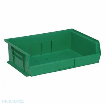 QUANTUM STORAGE SYSTEMS F0606 Hang and Stack Bin Green PP 5 in, 8ZGC2