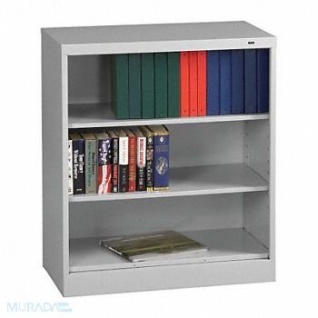 TENNSCO Bookcase Width 36 In 3 Shelf Grey, 8ZK47