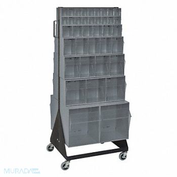 QUANTUM STORAGE SYSTEMS Bin Storage Rack Powder Coated 52 in, 8ZLW6