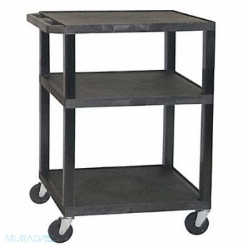 GRAINGER APPROVED Utility Cart 300 lb Cap. Resin 2 Shlvs, 8ZRX4