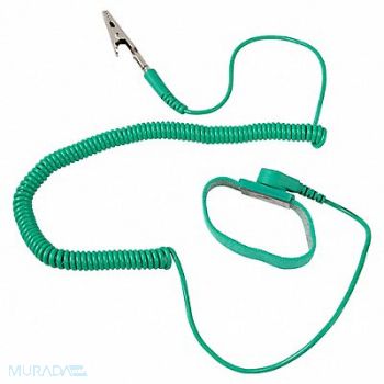 ECLIPSE ESD Wrist Strap Adjustable 6 ft L Green, 22C692