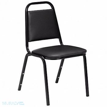 NATIONAL PUBLIC SEATING Stacking Chair Steel Black/Black, 23PG08