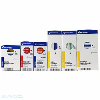 FIRST AID ONLY First Aid Kit Refill White 8 in H 6 in W, 800TL1