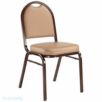 NATIONAL PUBLIC SEATING Stacking Chair Steel Beige/Silvervein, 23PG10