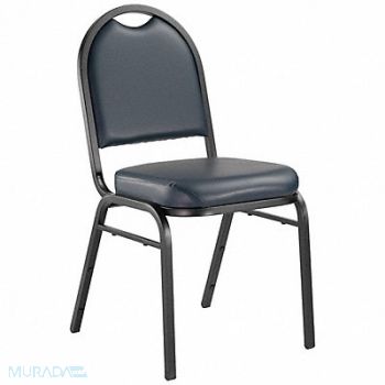 NATIONAL PUBLIC SEATING Stacking Chair Steel Blue/Black, 23PG19