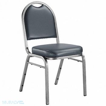 NATIONAL PUBLIC SEATING Stacking Chair Steel Blue/Silvervein, 23PG11