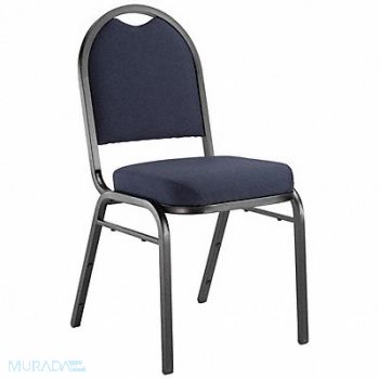 NATIONAL PUBLIC SEATING Stacking Chair Steel Blue/Black, 23PG22