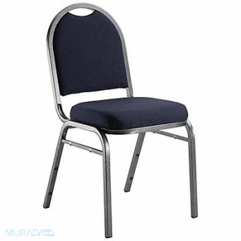 NATIONAL PUBLIC SEATING Stacking Chair Steel Blue/Silvervein, 23PG14