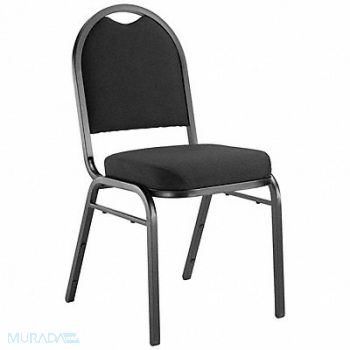 NATIONAL PUBLIC SEATING Stacking Chair Steel Black/Black, 23PG24