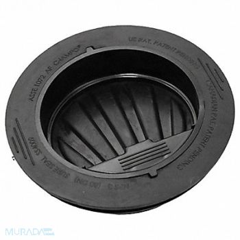 RECTORSEAL Drain 4 in Pipe Dia Black Trap Seal, 49EG78
