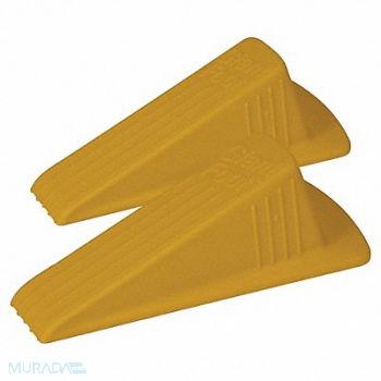 MASTER Door Stop Wedge XL Ylw 6-3/4 L PK2, 4JG44