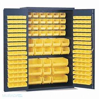 VARI-TUFF Bin Cab 78 x48 x24 SmkGry 171YlwBns, 9A716