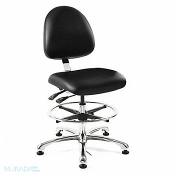 BEVCO Ergonomic ESD Task Chair Vinyl Black, 9AAH9