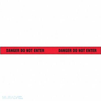 GRAINGER APPROVED Barricade Tape Red/Black 180 ft x 2 In, 9AAT3