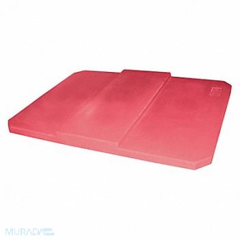 GRAINGER APPROVED Cube Truck Lid Red Fits 17-2/5 cu ft., 9MAN4