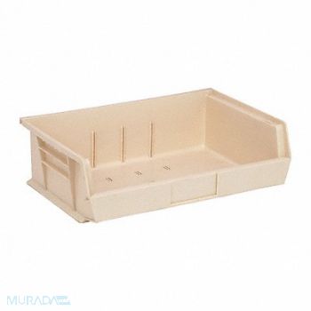 QUANTUM STORAGE SYSTEMS F0606 Hang and Stack Bin Ivory PP 5 in, 9AFJ0