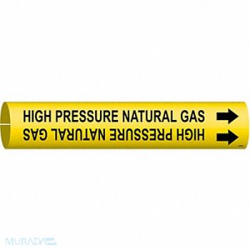 BRADY Pipe Marker High Pressure Natural Gas, 9AG93