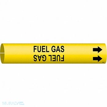 BRADY Pipe Marker Fuel Gas 13/16 in H 4/5 in W, 9AGA0