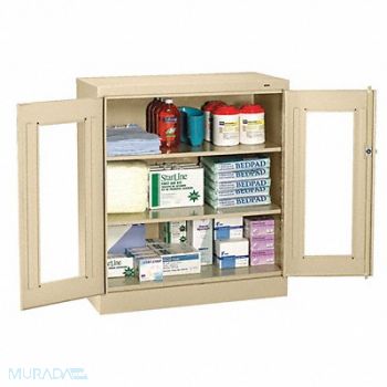 TENNSCO Storage Cabinet 42 x36 x18 Sand 2Shlv, 9WK74