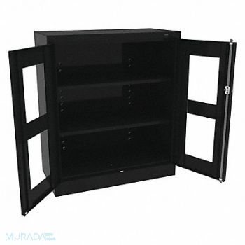 TENNSCO Storage Cabinet 42 x36 x18 Black 2Shlv, 9AJR1