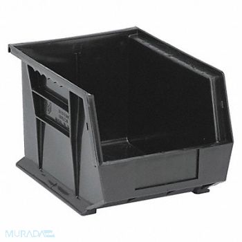 QUANTUM STORAGE SYSTEMS F0604 Hang and Stack Bin Black PP 7 in, 9AKA7