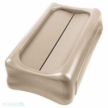 RUBBERMAID COMMERCIAL PRODUCTS F8416 Trash Can Top Drop Top Swing Closure Tan, 9CGW4