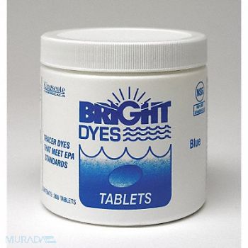 BRIGHT DYES Dye Tracer Tablet Blue PK200, 9CH32