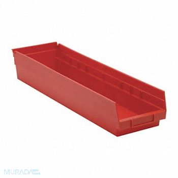 QUANTUM STORAGE SYSTEMS F0622 Shelf Bin Red Polypropylene 4 in, 9CHR8