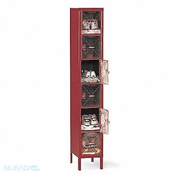 TENNSCO Box Locker Clearview 1 Wide 6 Tier Wine, 9CNE6