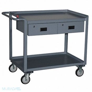 JAMCO Mobile Wrkstion Steel 48 L 24 W 2 Shelf, 9CNM7